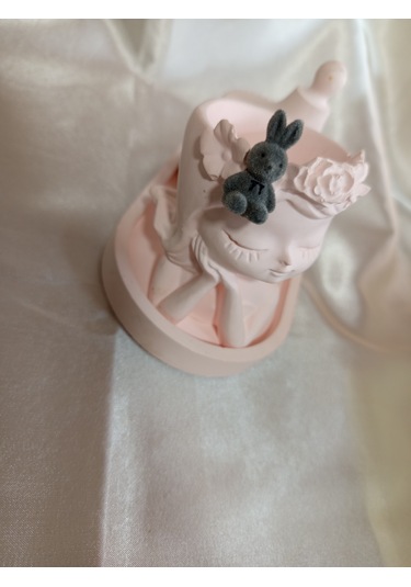 Gri Peluş Tavşanlı Küpe