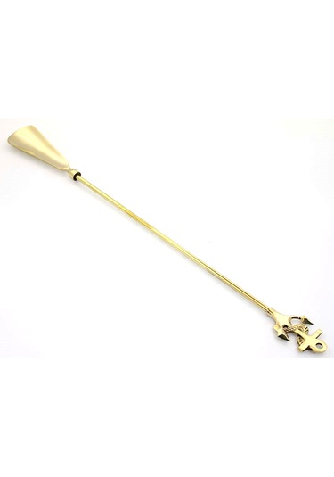 Pirinç Denizci Çapalı Saplı Ayakkabı Çekeceği Kerata 54cm