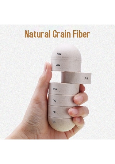 Dancemonkey Haftalık Hap Düzenleyici, Su Geçirmez Seyahat Hap Kutusu Beyaz