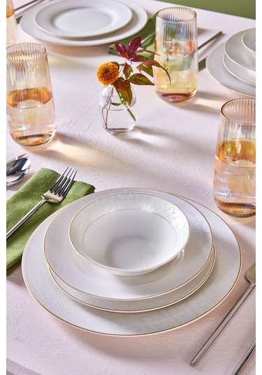 Karaca  Forever Bone June 24 Parça 6 Kişilik Yemek Takımı