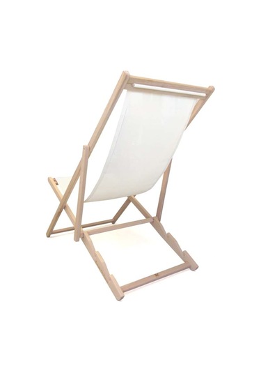 Chillong Ahşap Şezlong - Ekru