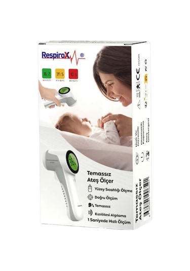 Respirox Temassız Ateş Ölçer Vücut ve Nesne Ölçer JM-01801