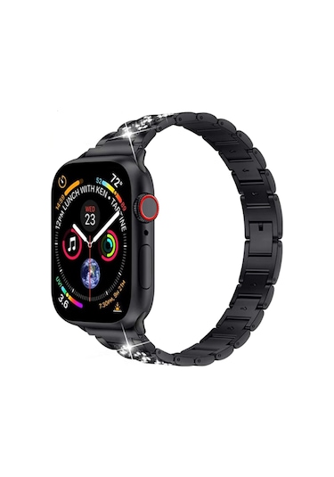 Apple Uyumlu  Watch Seri 42/44 Mm Metal Three Beads Set Kol Kordon (522685426)-Çeşitli Renk