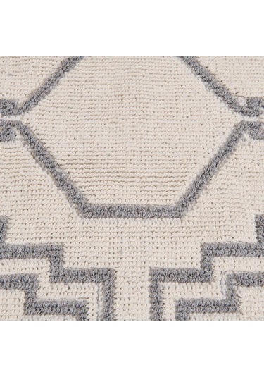 Evidea Soft Klas 2'li Banyo Paspası - Ekru / Gri - 60x100 Cm + 50x60 Cm Ekru / Gri