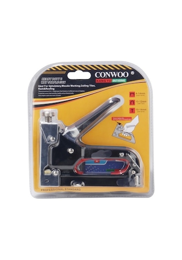 Besthome1 Endüstriyel U-şekilli Çivi Makinesi - Ahşap, Çerçeve, Dekorasyon İçin Siyah, 3 Farklı Çivi