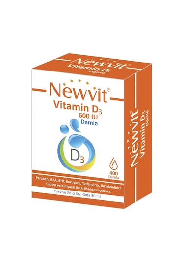Newvit Vitamin D3 600 Iu Damla 30 Ml