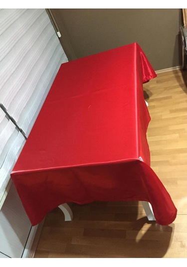 Finezza Kristal Monoray Kumaş Kırmızı Masa Örtüsü Dikdörtgen 140