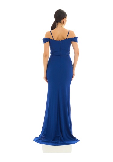 Carmen Kadın Askılı Uzun Şifon Abiye Elbise 58464 Saks Saks