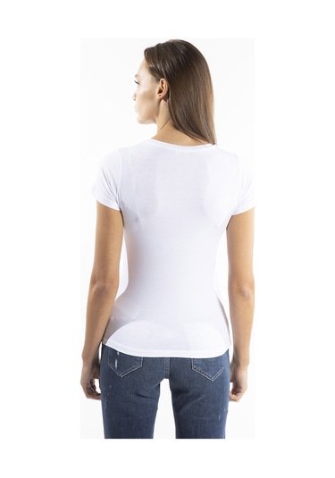 ROBERTO CAVALLI  Kadın T'shirt RRC5264L Beyaz