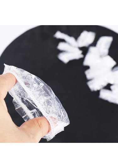 Yaleker Tek Kullandım Plastik Su Geçirmez Kulak Koruyucu - Saç Boyama, Bakımı İçin 100 Adet Şeffaf Paket Şeffaf