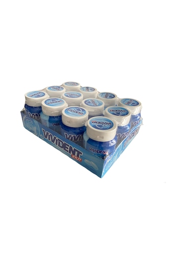 Vivident Xylit 45 Dakika Nane Aromalı Şekersiz Şişeli Sakız 12 Adet