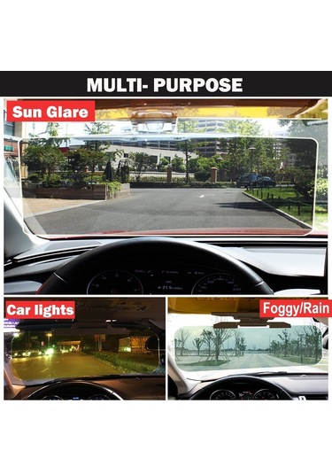 2'li Paket - Araba Güneşliği Güneşlik Parlama Önleyici Genişletici Gündüz Gece Ön Camı, Araba Güneşliği Genişletici Parlama Önleyici Araba Güneşliği Genişletici, 2'si 1 Arada Araba Güneşliği