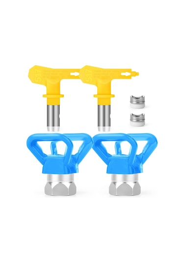 Xurunkeji 4 Adet Havasız Boya Nozulu Seti, Tersinir Püskürtme Uçları Havasız Boya Püskürtme Nozulu Uçları Havasız Püskürtme Makinesi