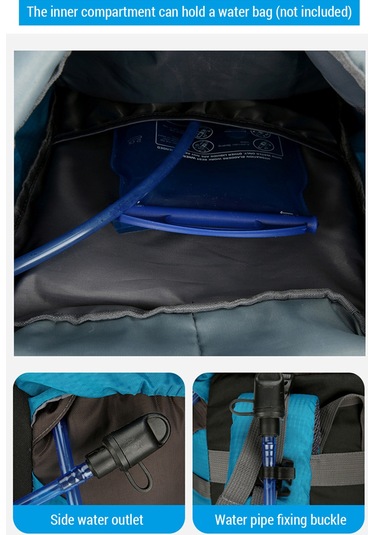 Yuntech01 70l Dayanıklı Oxford Kumaş Sırt Çantası - Geniş Kapasiteli Ve Hafif Koyu Mavi