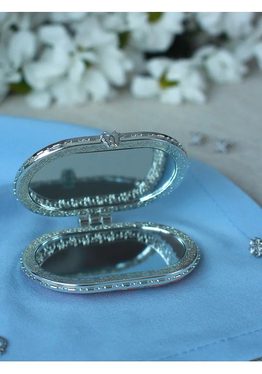 Moltobello Küçük Cep Aynası Arkadaş İçin Hediye 195594624 Gri