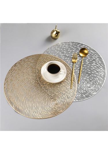 Sones Adet Moda Yuvarlak İçi Boş Amerikan Servisleri Pvc Masa Paspasları Kahve Kupası Altlığı Kırmızı