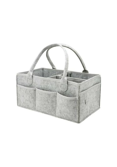 Keçe Bebek Bezi Çantası, Anne Ve Bebek İçin Saklama Çantası, Seyahat Saklama Çantası, Günlük İhtiyaçlar İçin Saklama Çantası, Bebek Bezi Çantası, Gri Diğer