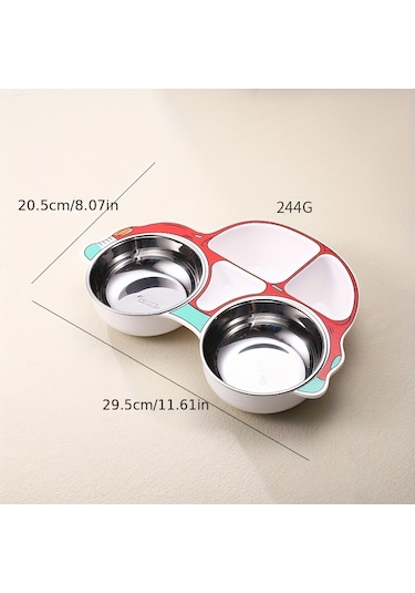 Paslanmaz Çelik Araba Şekli Çocuk Bölmeli Tabak