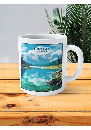 Triglav Baskılı Kupa Bardak Kişiye Özel Desen Çok Renkli