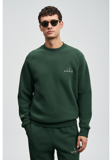 Lufian Sıgma Erkek Sweatshirt Çimen Yeşili Çimen Yeşili 112030186100611 Yeşil