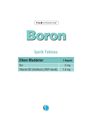 Tabvitamins Boron Bor 120 Kapsül