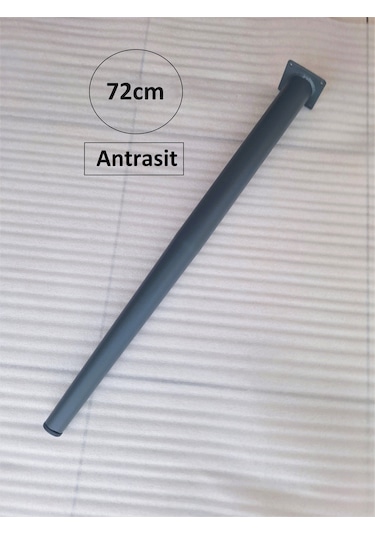 Metal Çap 5.1 CM Konik Masa Ayağı Antrasit﻿ 72 CM 4 Adet