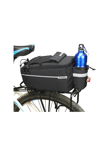 B-soul Motosiklet Bisiklet Çantası Termal Arka Bagaj Çanta Su Geçirmez Fonksiyonlu Siyah