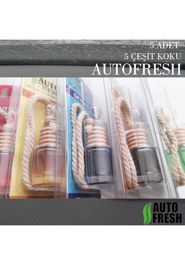 Cam Şişe Oto Araba Kokusu Ipli Dekoratif Koku