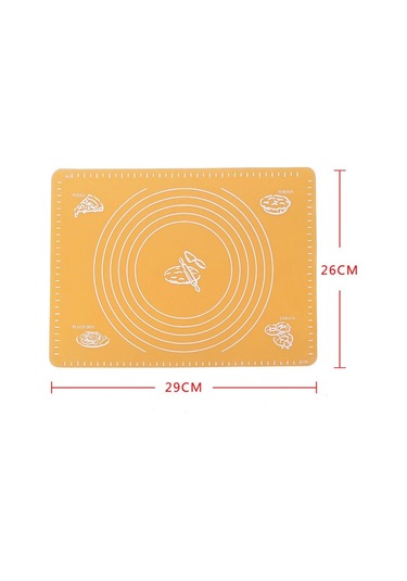 Turuncu Silikon Pişirme Mat Pizza Mutfak Aletleri Pişirme Araçları Mutfak Eşyaları Bakeware Paspaslar Gömlekleri Malzeme Malzemeleri 29 X 26 Cm Turuncu