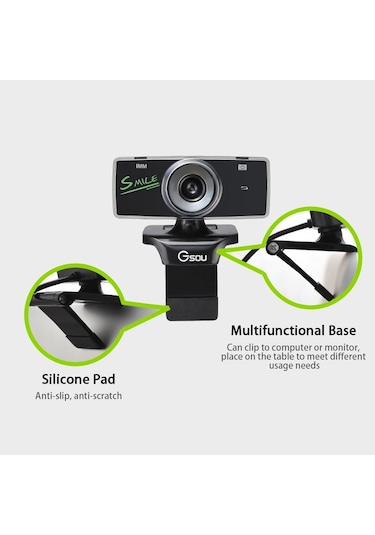Sones Gsou B18s Hd Web Kamerası Dahili Mikrofonlu Akıllı Web Kamerası Gürültü Önleme Özellikli Usb Yayınlı Canlı Kamera