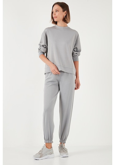 Lela Streç Regular Fit Oysho Kumaş Bayan Eşofman Altı 5865798O Gri Lela Streç Regular Fit Oysho Kumaş Bayan Eşofman Altı 5865798O Gri
