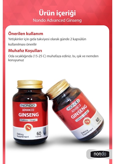 Nondo Advanced Ginseng Formula  60 Kapsül