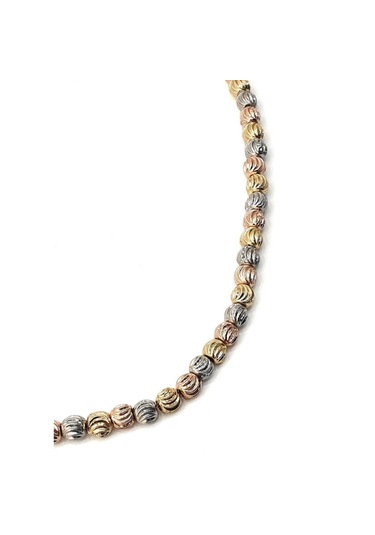 Kadın Dorika Taşlı Altın & Rose & Gümüş Renkli Kolye Renkli