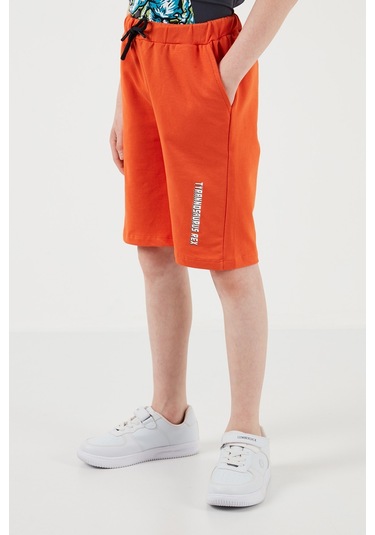 Lela Pamuklu Regular Fit Bisiklet Yaka Şortlu Alt-Üst Erkek Çocuk Takım 6212016 Füme