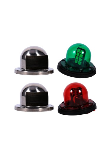 Shineyee Deniz Gemisi Navigasyon Lambası, 16 Ledli Kırmızı+yeşil , Paslanmaz Çelik, Su Geçirmez Ip68, Kolay Montaj, 2 Adet Set