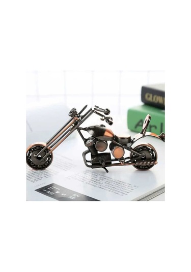 El Yapımı Vintage Demir Motorsiklet Modeli Ev-ofis Için Dekoratif Metal Süs Küçük Boy