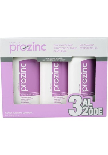 Prozinc Normal ve Yağlı Saçlar Mor Şampuan 3 x 300 ML