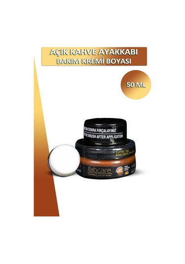 Bağcık + Fabcare Ayakkabı Bakım Kremi Boyası Cam Kavanoz Süngerli 50 Ml Set 001