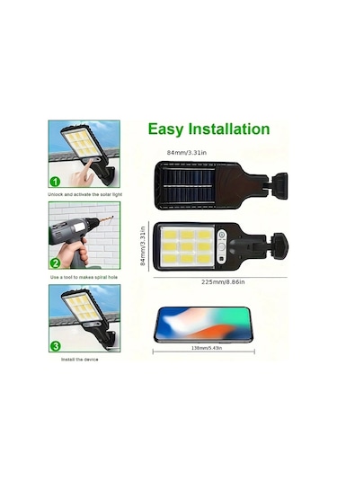 Xuweiwei 4 Adet Hareket Sensörlü Güneş Enerjili Led Duvar Lambası Ip44 180 Derece Bahçe Veranda Aydınlatma Mat Siyah Uzaktan Kumandalı Ahşap