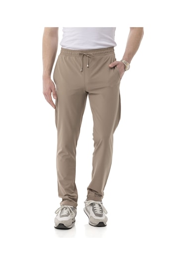 Monox Erkek Slim Fit Likralı Jogger Pantolon Bej