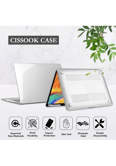 Macbook Uyumlu Pro 14 İnç M4/pro/max A3401 A3112 A3185 Uyumlu Şeffaf Kılıf Koruyucu Parlak Kapak Şeffaf