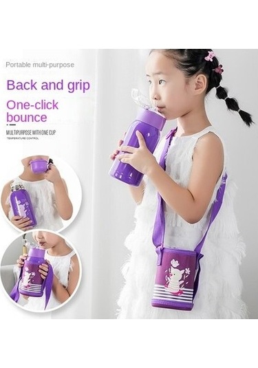 316 Kalite Paslanmaz Çelik Çocuklar İçin Bpa İçermeyen Soğuk Tutan Termal Yalıtımlı Led Işıklı Akıllı Termos Bardak 500 Ml Kapasiteli Yeşil