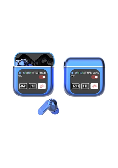Teltree Se 60 In-ear Bluetooth Kulaklık Mavi - Anc+enc Gürültü Engelleme, 1.83" Dokunmatik Ekran, 6 Saat Kullanim Süresi, V5.4 Bt, Ip4 Su Geçirmezlik