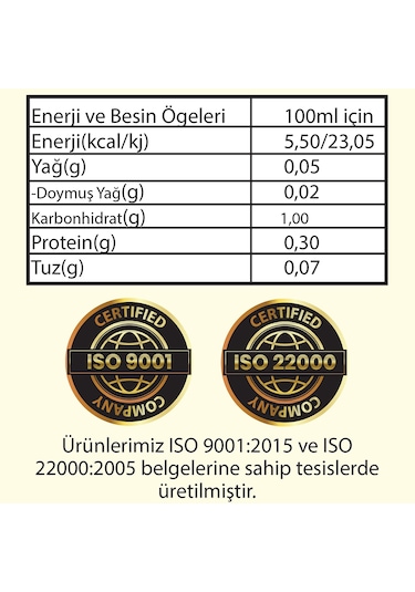 Hanzade Bitkisel Alıç Sirkesi 4 x 500 ML