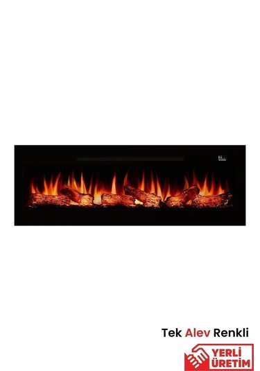 Pagla 160 Elektrikli Şömine - Isıtıcılı, Cam Çerçeveli, Tek Renkl