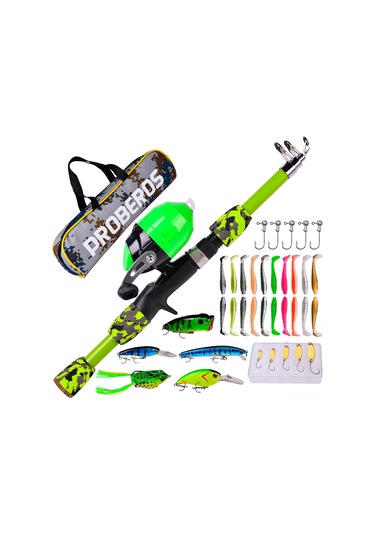 Neevoyu 1.2m Çocuk Olta Takımı - Hafif Kamış, Olta Makinesi Ve Yem Seti İle Pratik Av Malzemesi