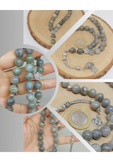 Yasamtohumu Labradorit Taşı 33lük Tesbih 10mm 9300 Çok Renkli