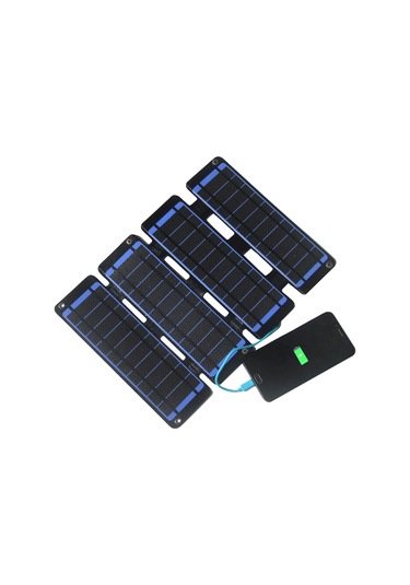 13w 5v Katlanabilir Güneş Paneli Taşınabilir Güneş Enerjisi Monokristal Silikon Güneş Şarj Aleti Mini Yüksek Verimli Güneş Modülü Çift Usb Çıkışı İle