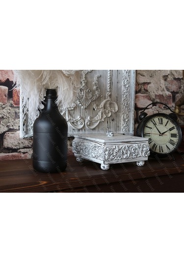 Neiwel Vintage Oniks Eskitme Beyaz Kapaklı Kutu Çok Renkli