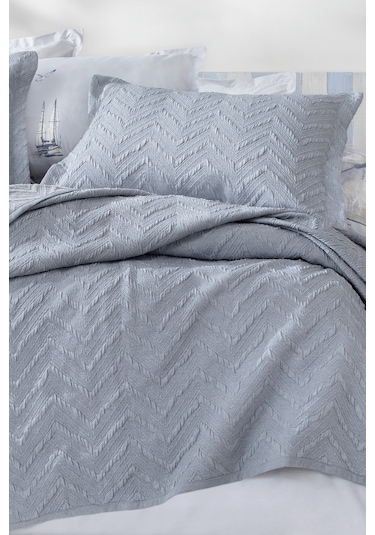 Yataş Bedding Curly Çift Kişilik Yatak Örtüsü Seti - İndigo